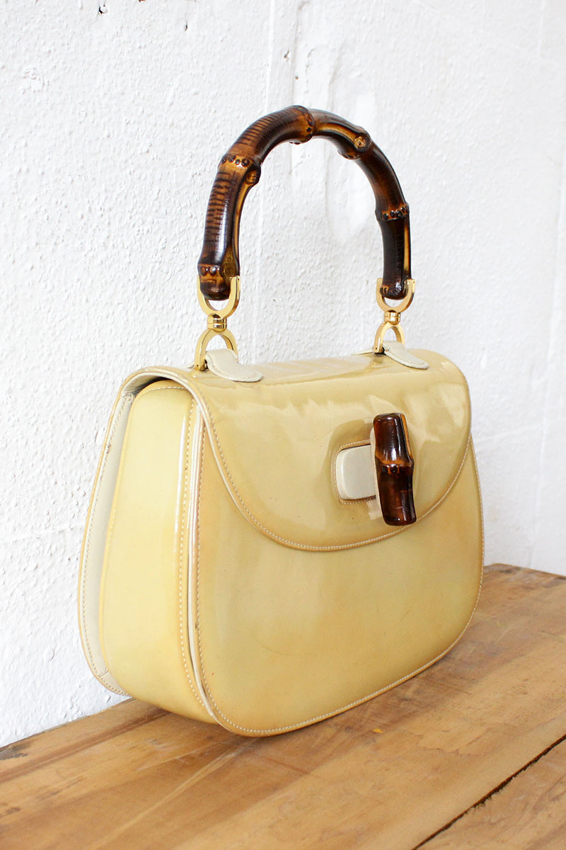 Vintage Gucci Bamboo Handle Ecru Handbag – OMNIA