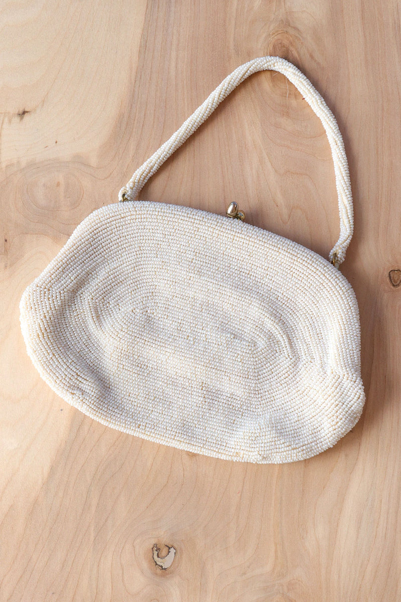 White beaded on sale purse