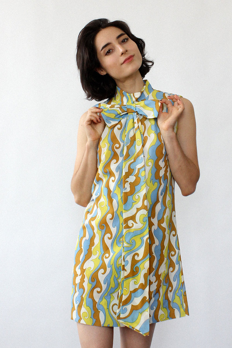 Mod Bow Mini Dress S – OMNIA