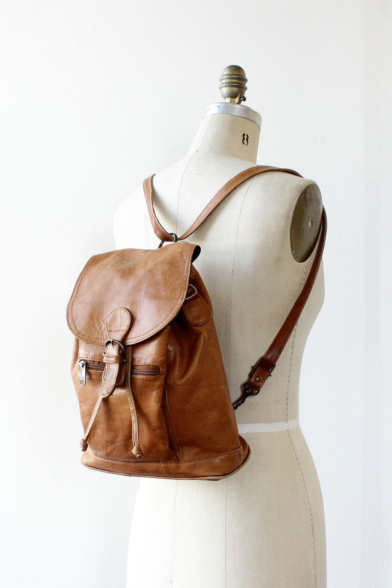 chestnut leather backpack Chestnut Leather Backpack or Crossbody