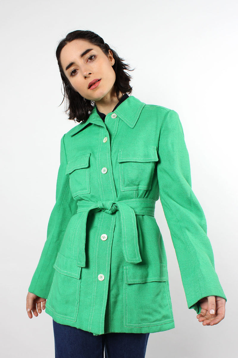 Grass Green Safari Jacket M