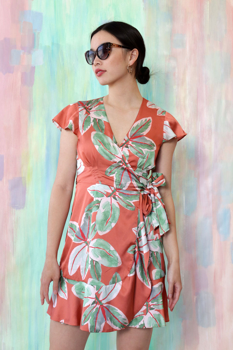 Hutch Britton Peachy Wrap Dress S Hutch Britton Peachy Wrap Dress S