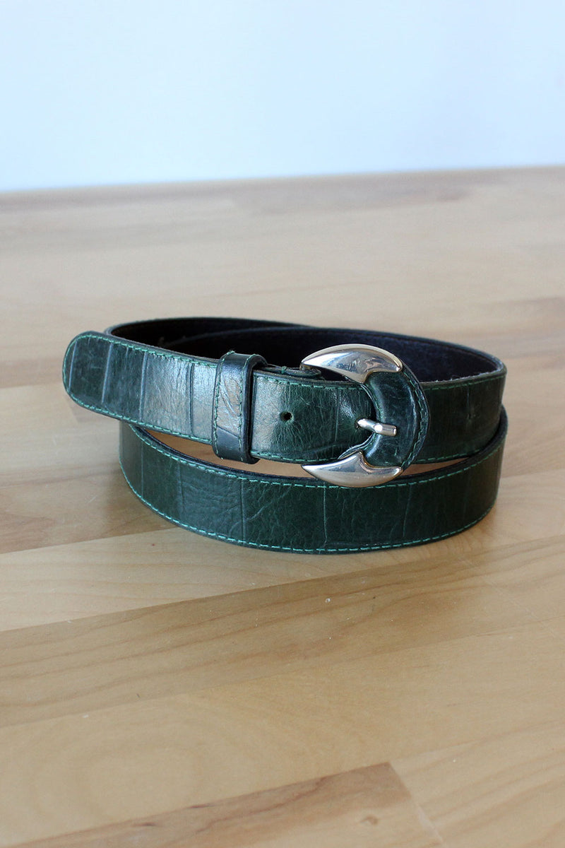 Furla Green Croc Belt – OMNIA display picture 2