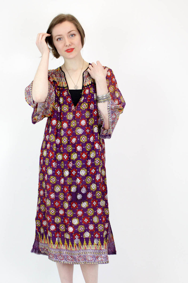 indian cotton gauze dress Floral Block Print Indian Gauze Dress – OMNIA