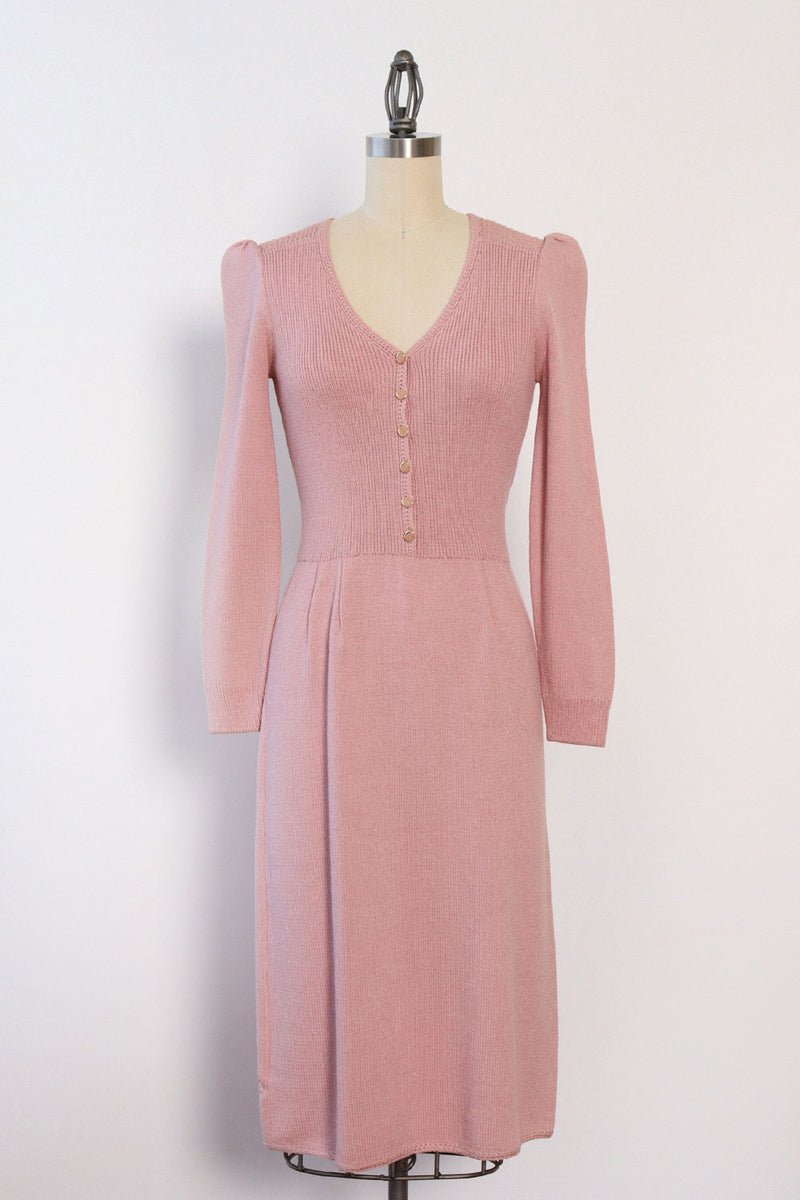 Knitted Dresses Rose Sweater Dress Brigitte Ribbed Long Sleeve Belted Sweater Midi Dress Rose Knitted Dresses Rose Sweater Dress Brigitte Ribbed Long Sleeve Belted Sweater Midi Dress Rose