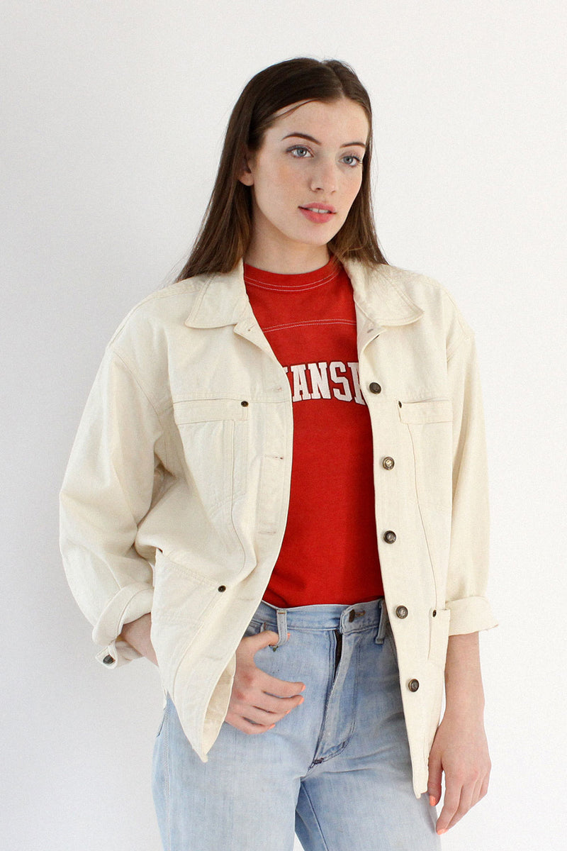 Red Oversized Denim Jacket