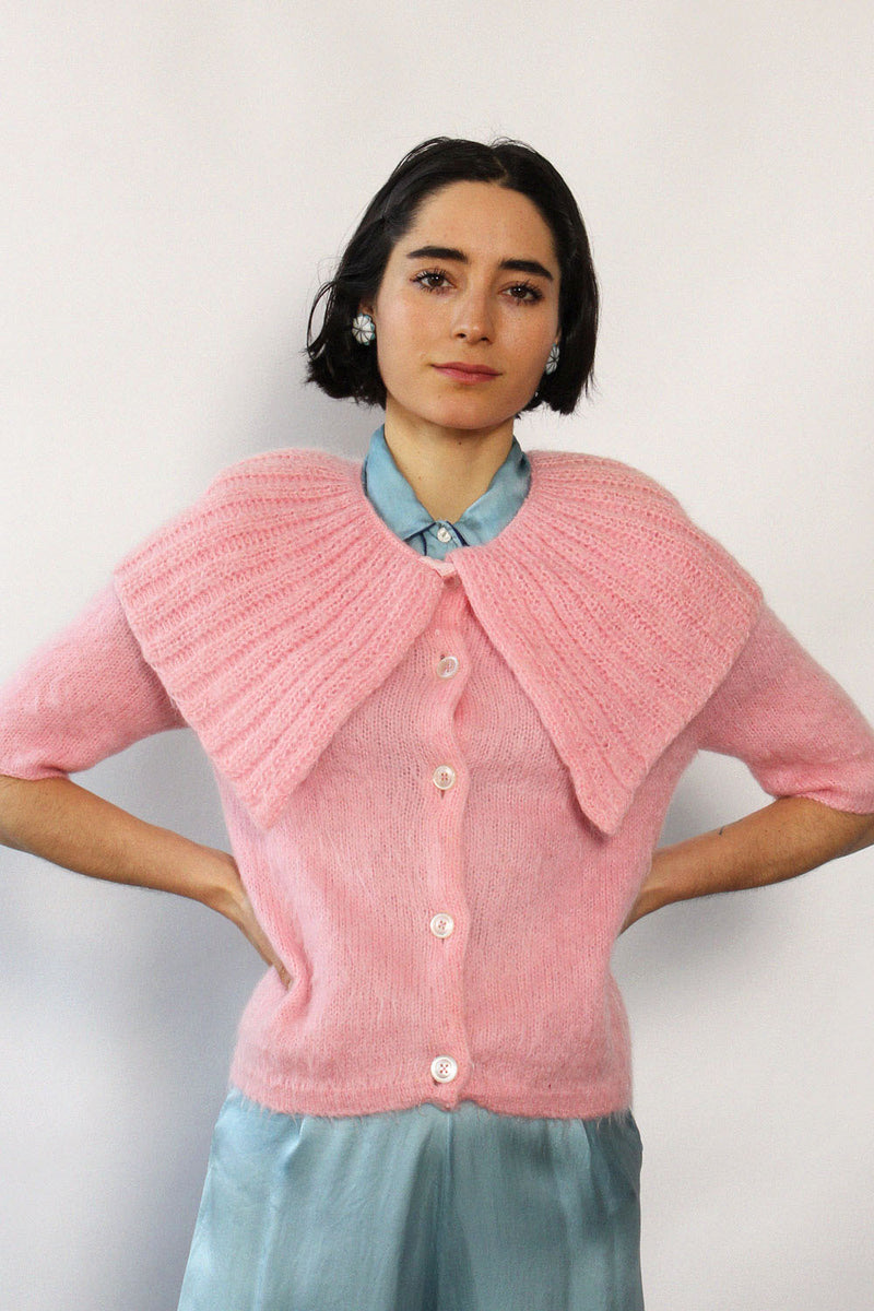 Jane Irwill Pink Collared Cardigan XS/S – OMNIA