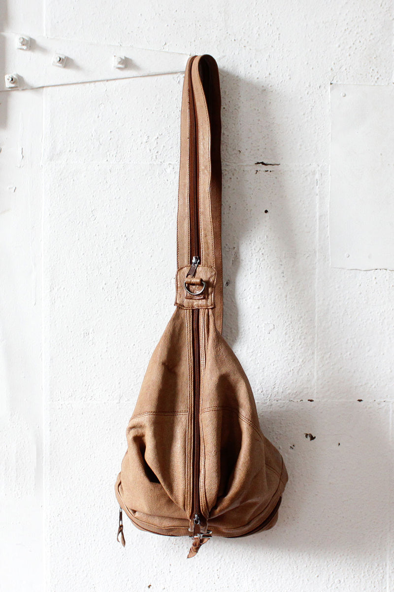 brown leather slouchy backpack Slouchy Convertible Backpack