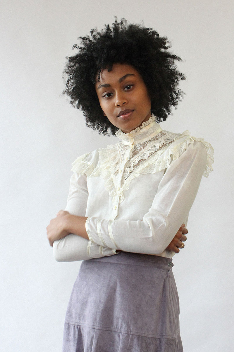 lace fitted blouse