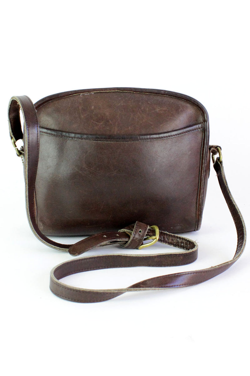 Vintage Coach Leather Messenger Bag Brown Large