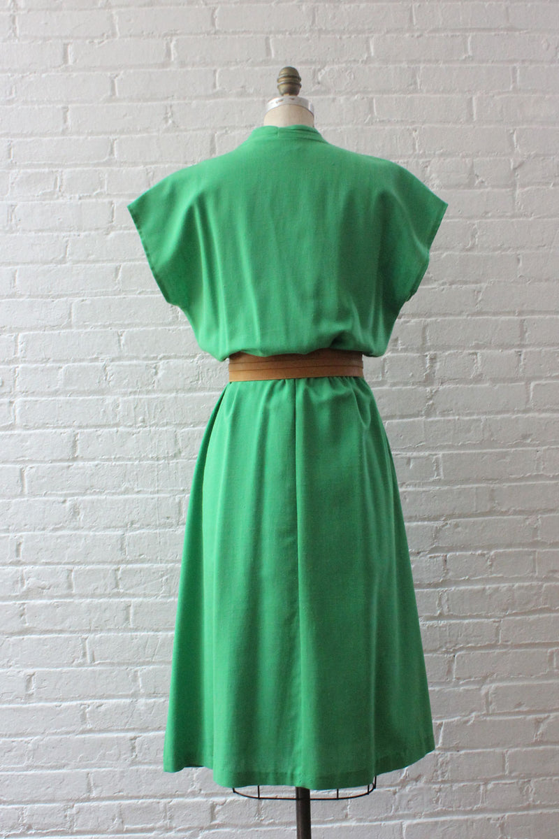 Kelly Green Wrap Front Dress L Kelly Green Wrap Front Dress L
