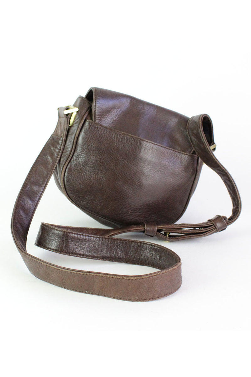 DKNY brown leather crossbody bag – OMNIA