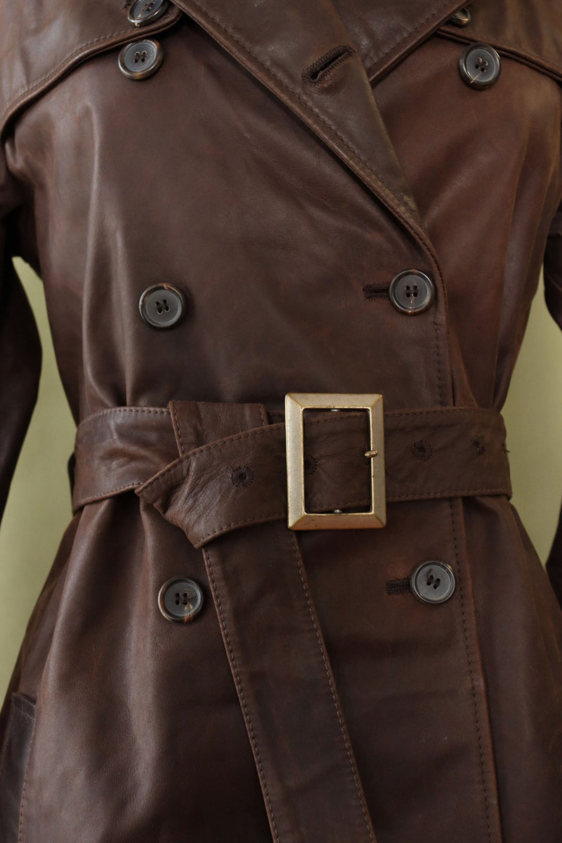 BOSS - Double-breasted trench coat with belted closure