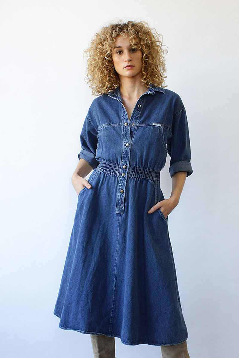 Dreams Denim Flare Dress S/M OMNIA Dreams Denim Flare Dress S/M OMNIA