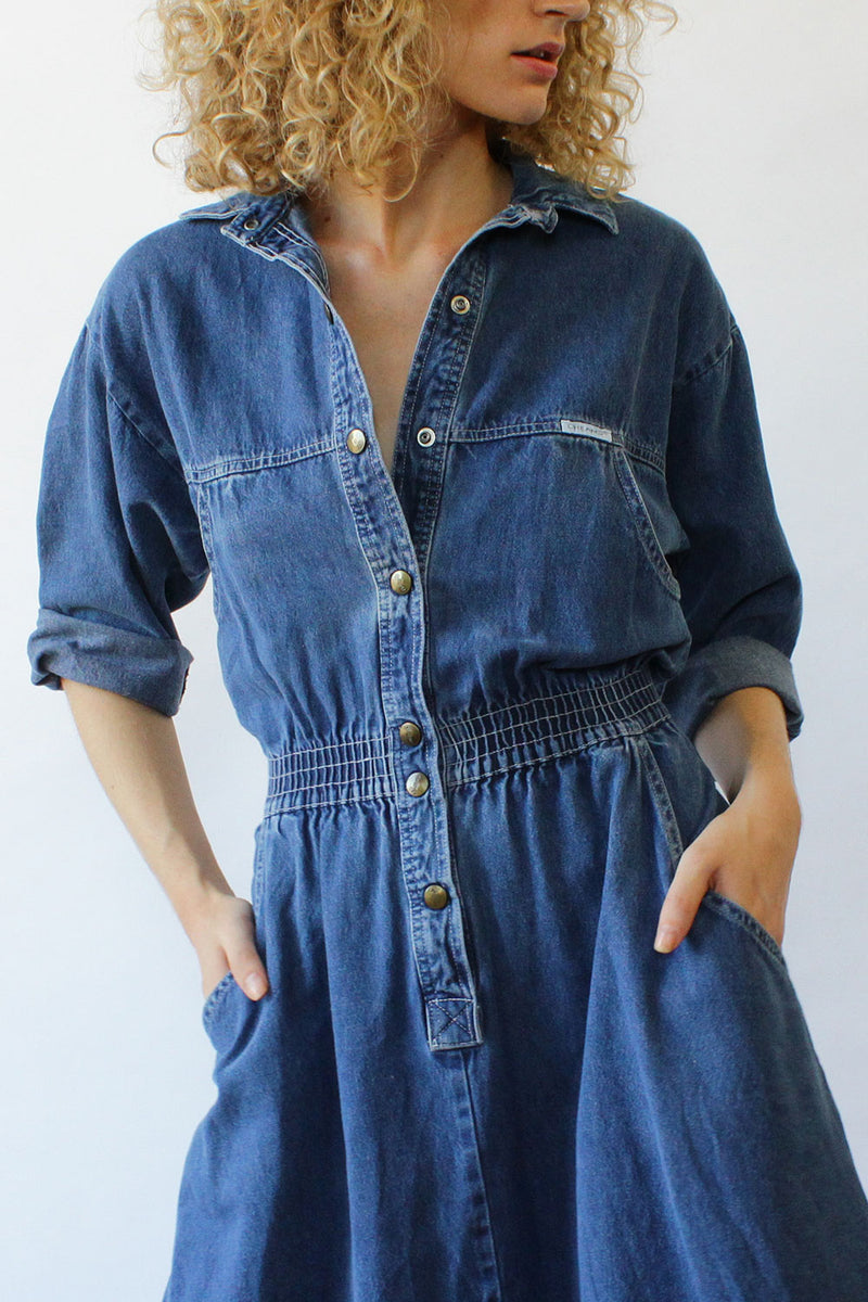 Dreams Denim Flare Dress S/M OMNIA Dreams Denim Flare Dress S/M OMNIA