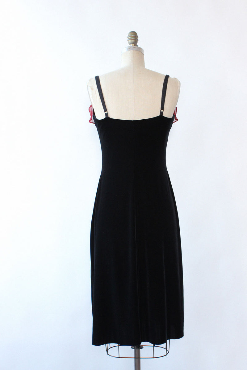Betsey Johnson Ruffle Velvet Dress M/L OMNIA Betsey Johnson Ruffle Velvet Dress M/L OMNIA
