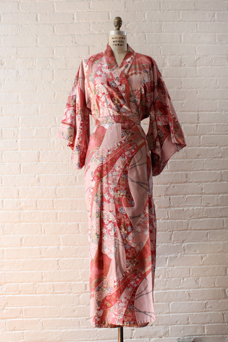 Japanese Rose Cotton Kimono XS-M OMNIA Japanese Rose Cotton Kimono XS-M OMNIA