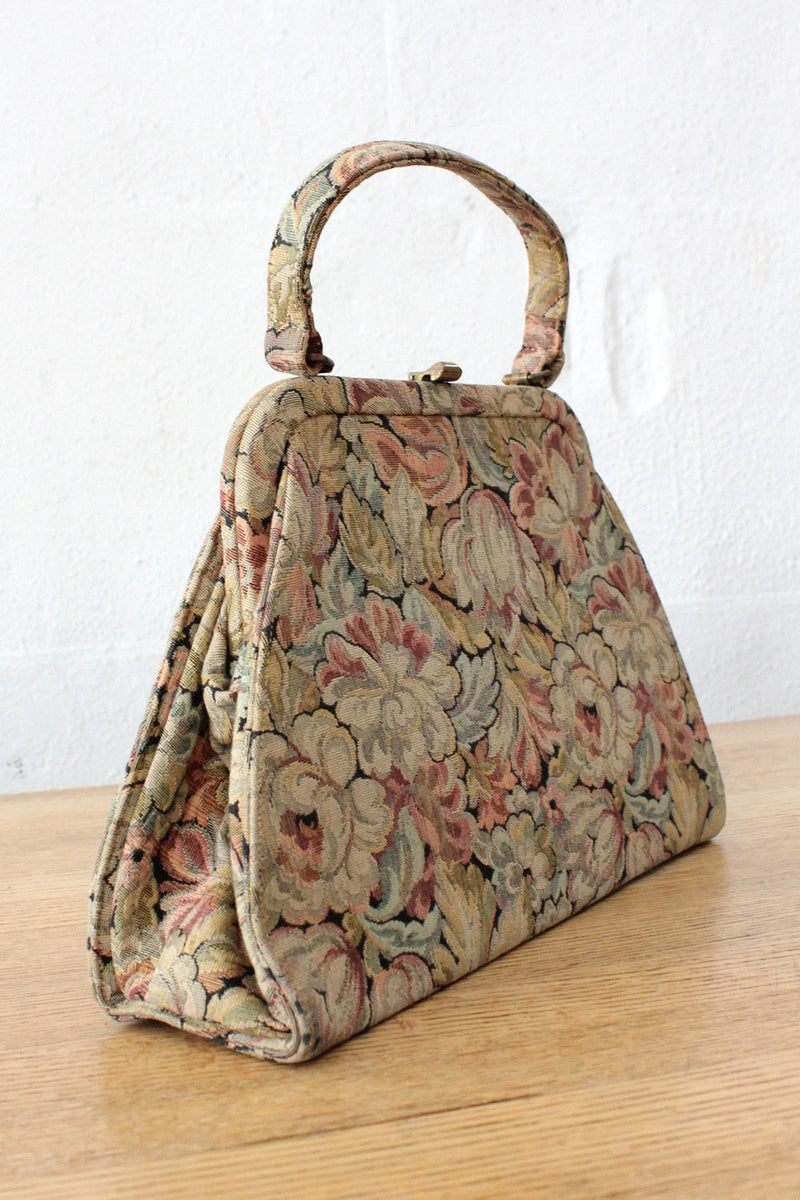 Tapestry handbags on sale carpet bag