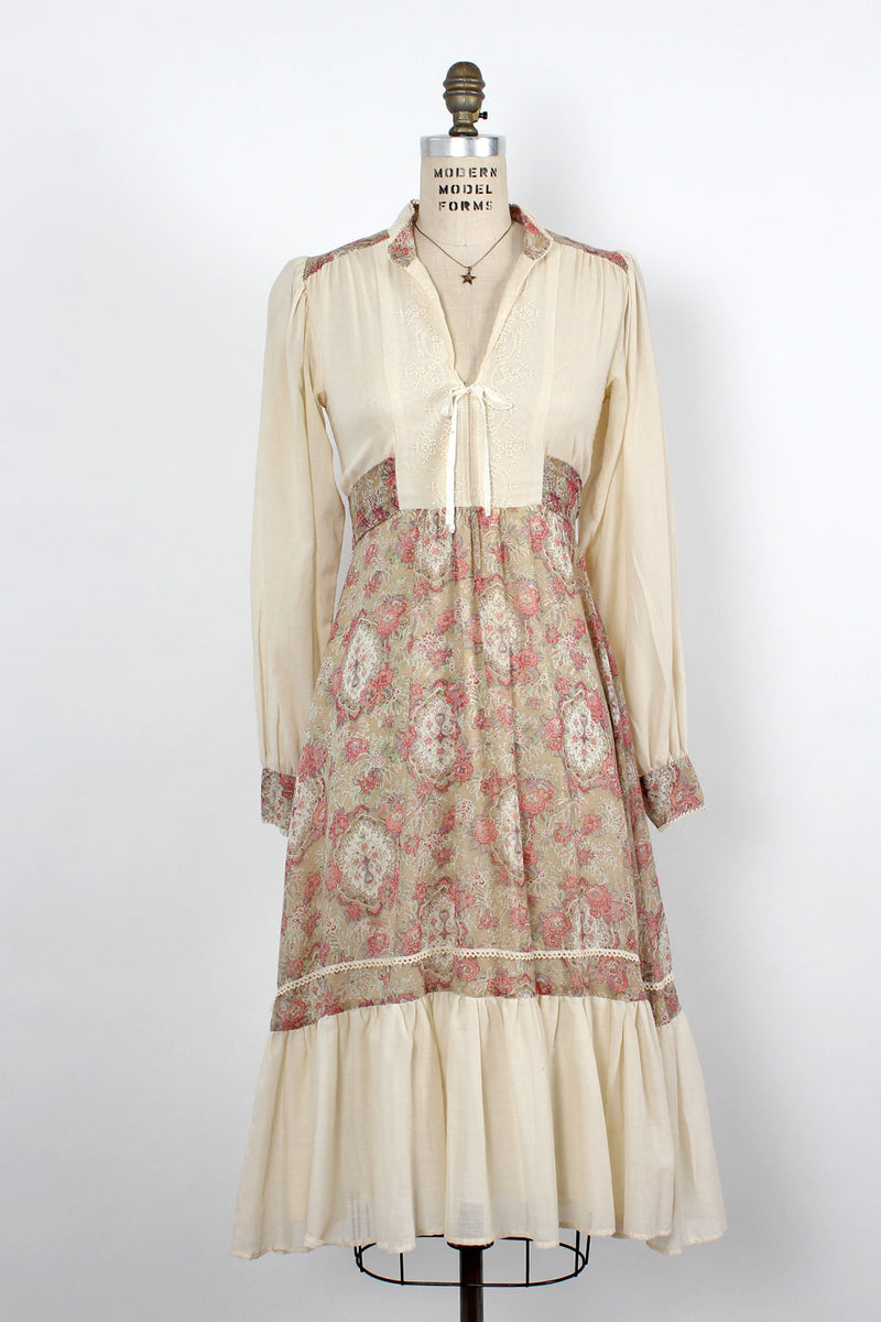 Wendy Floral Gauze Prairie Dress XS/S OMNIA Wendy Floral Gauze Prairie Dress XS/S OMNIA