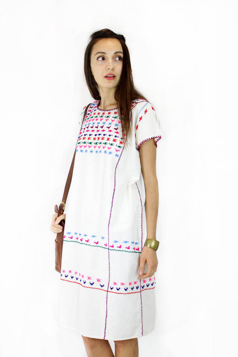 Embroidered folk on sale dress