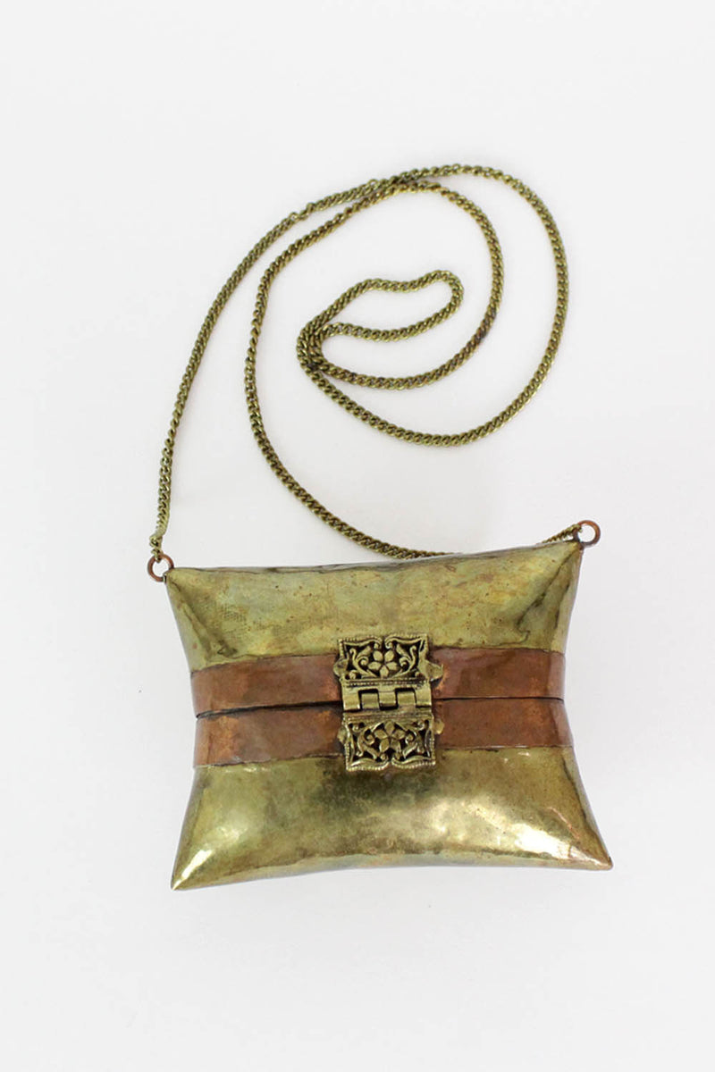 Antique brass purse deals