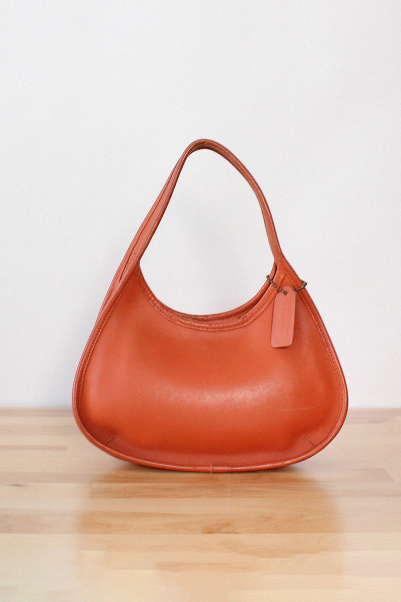 Orange leather purse coach Clearance