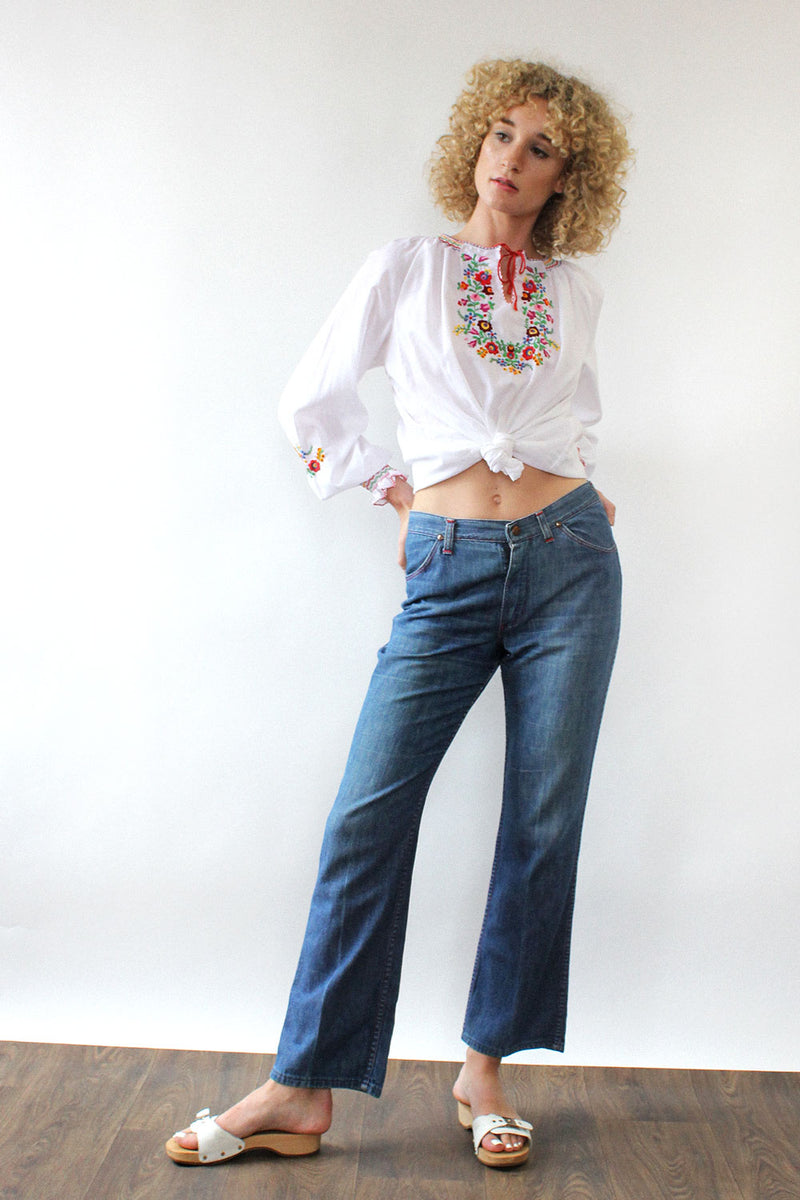 Worn Wrangler Straight Leg Jeans S M OMNIA