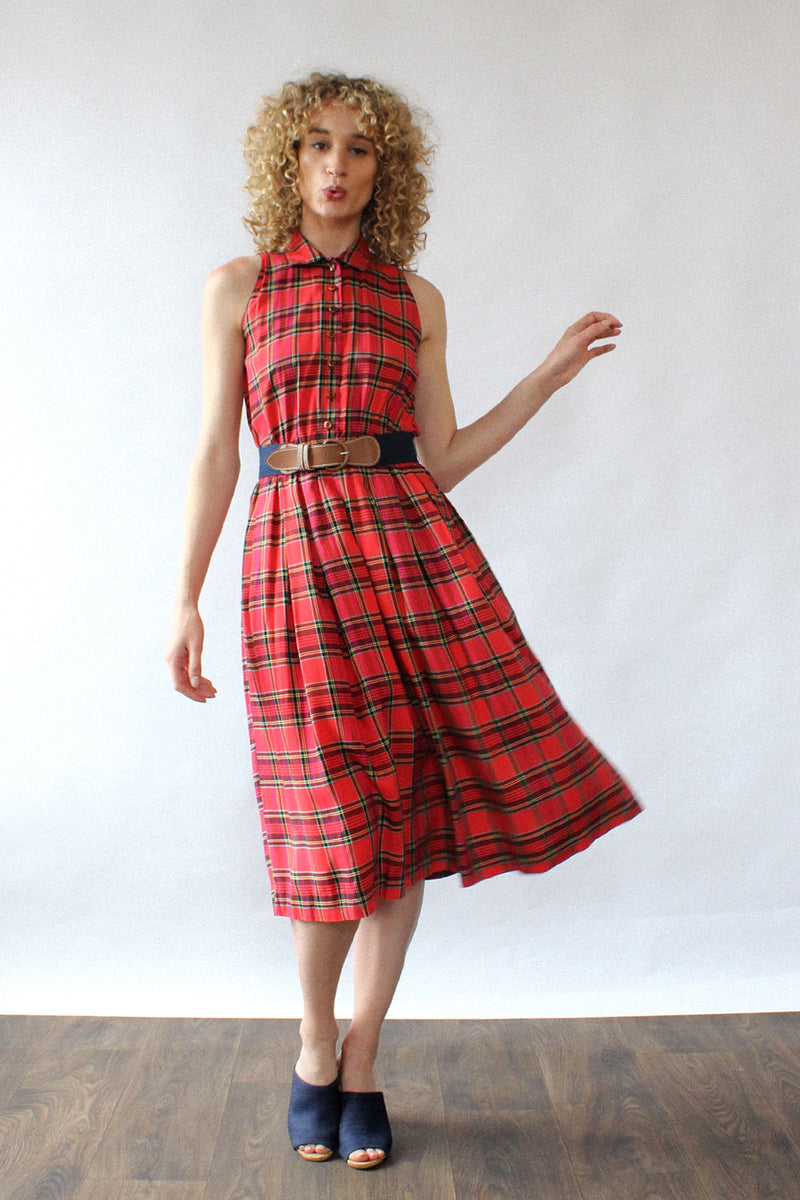 Scottish Plaid Flare Dress XS-M Scottish Plaid Flare Dress XS-M