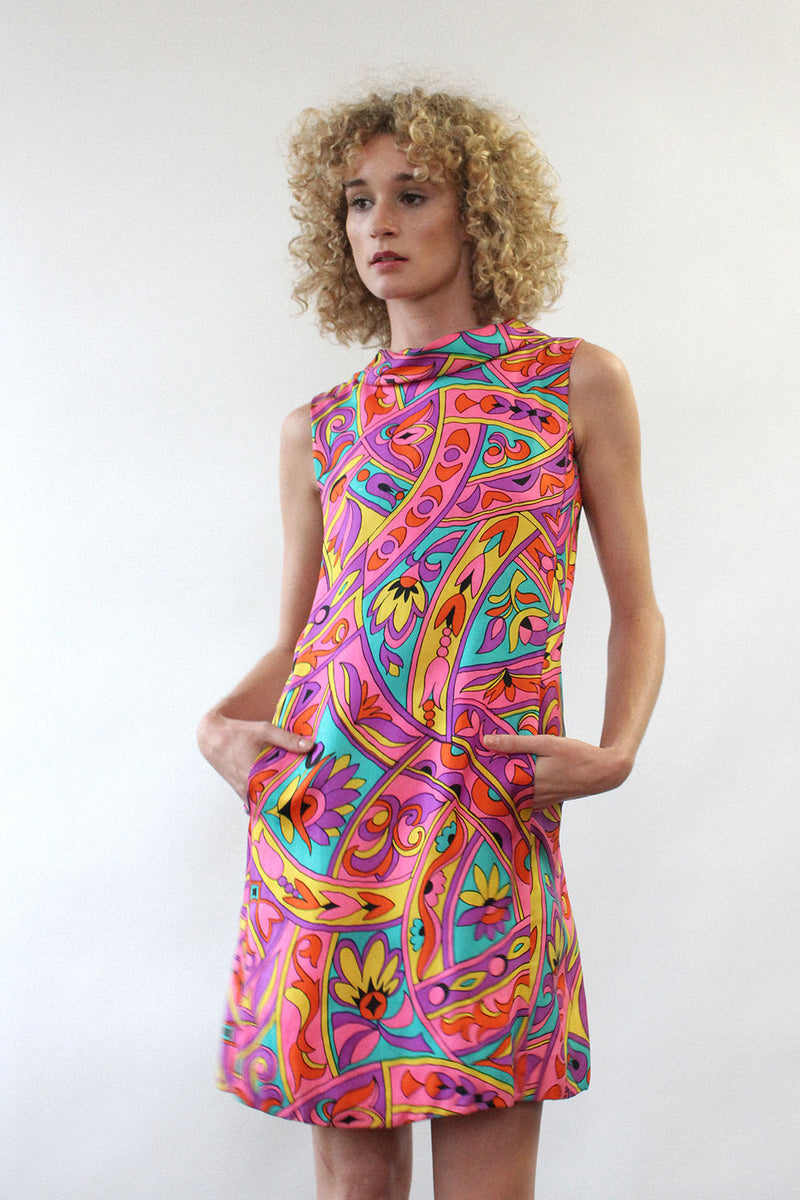 Twiggy Silk Mini Dress S/M Twiggy Silk Mini Dress S/M