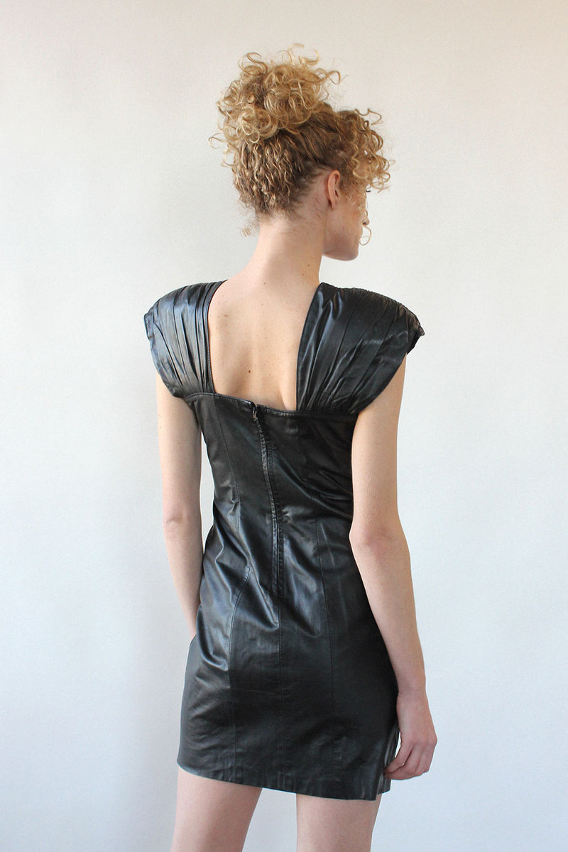 Haute Black Leather Dress S OMNIA Haute Black Leather Dress S OMNIA