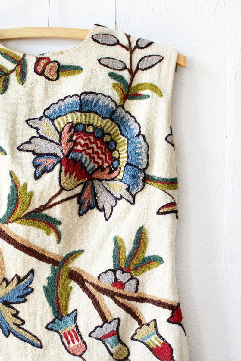 Embroidered Botanical Dress S/M OMNIA Embroidered Botanical Dress S/M OMNIA