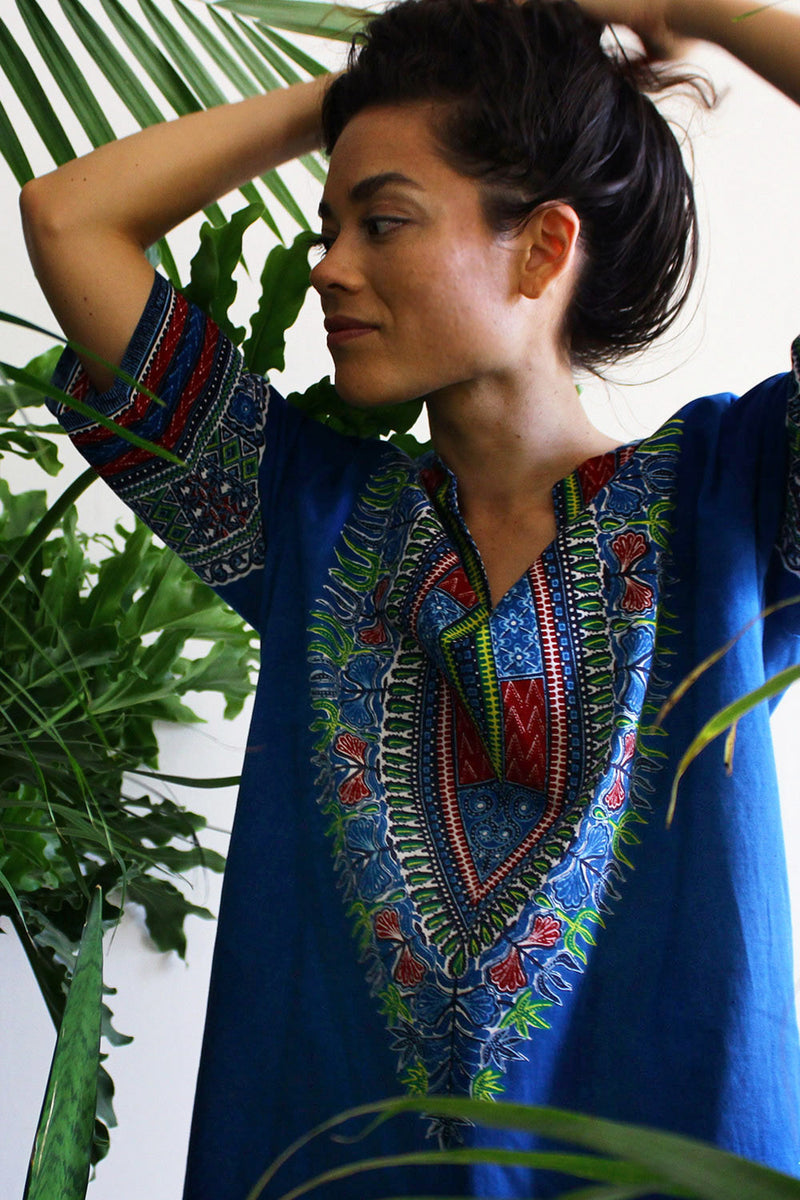 mini dashiki dress Dashiki Print Tribal Short Sleeve Mini Dress