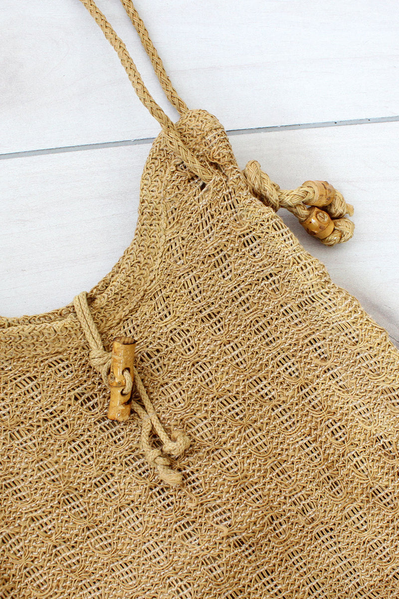 Burlap sales shoulder bag