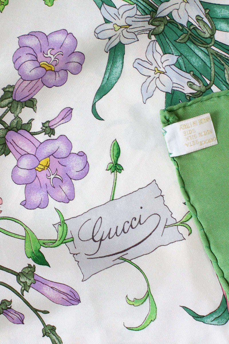 Gucci Vintage Silk Scarf 