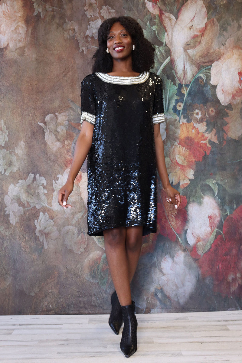 Black Tie Sequin Shift M Black Tie Sequin Shift M