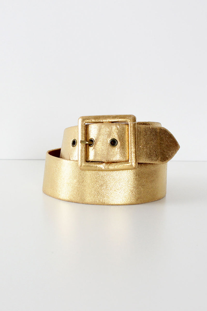 Metallic Gold Belt – OMNIA
