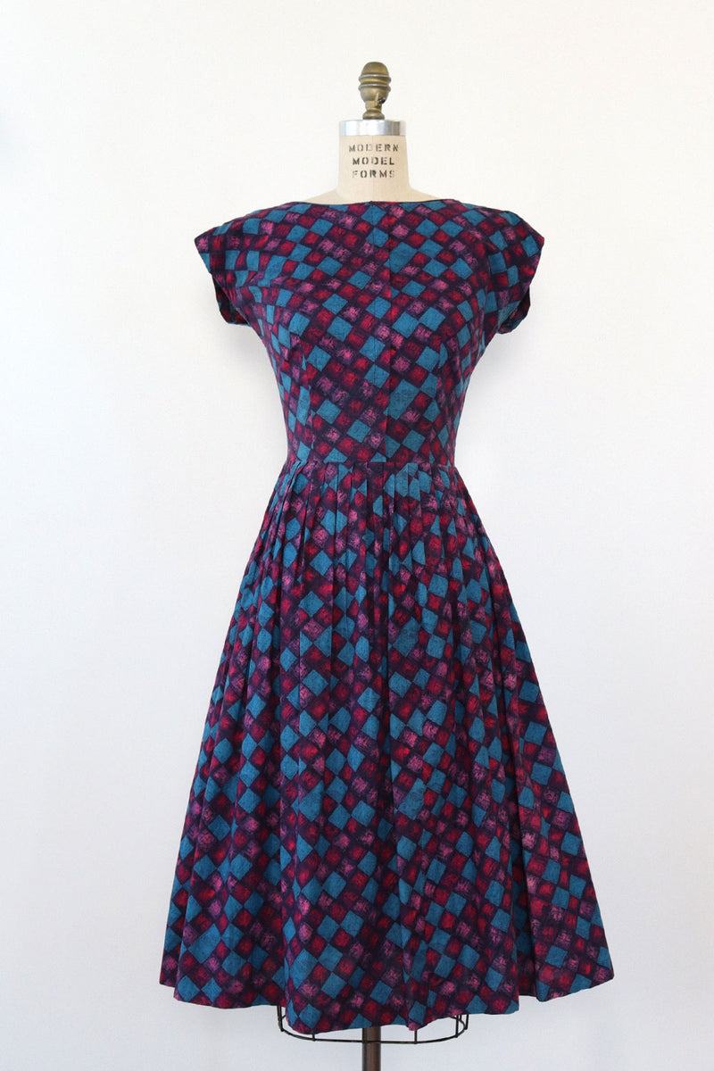 Berry Plaid Cotton Dress Bolero Set S/M OMNIA Berry Plaid Cotton Dress Bolero Set S/M OMNIA