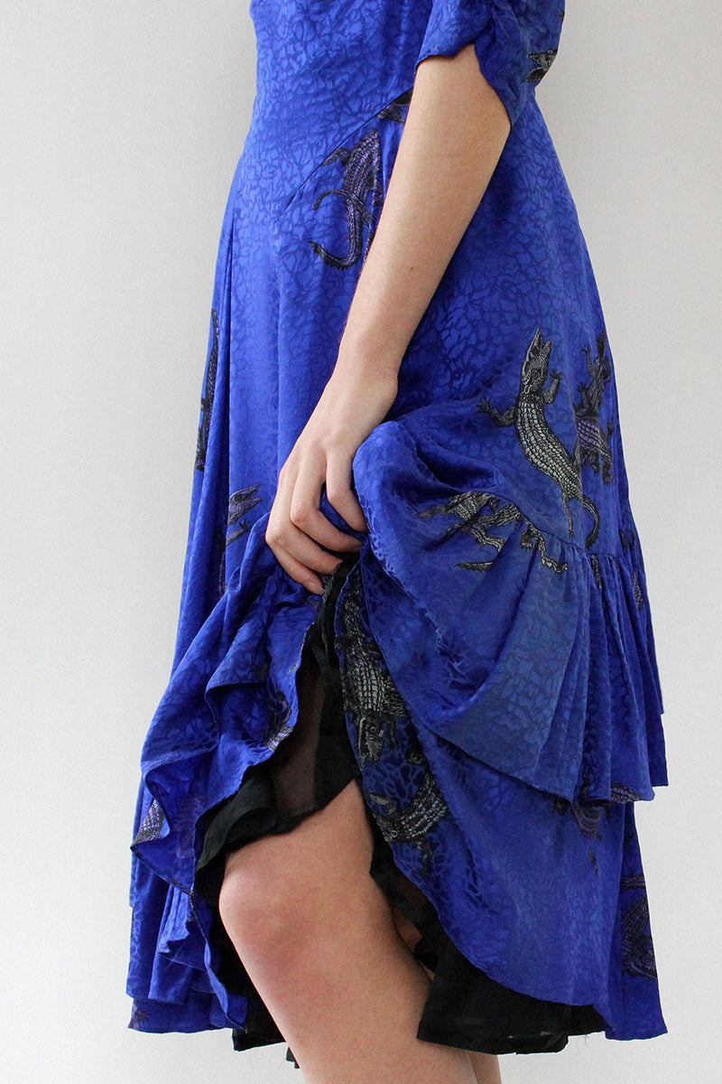 Nicole Miller Crocodile Dress S/M OMNIA Nicole Miller Crocodile Dress S/M OMNIA