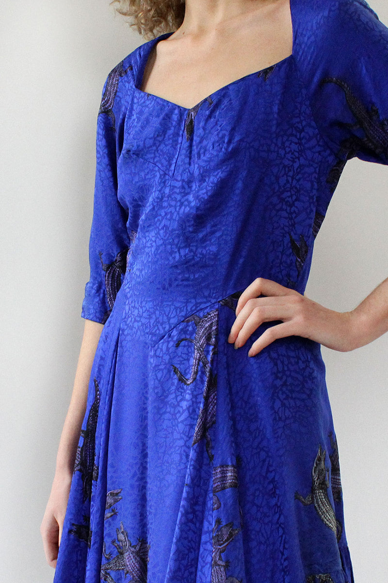 Nicole Miller Crocodile Dress S/M OMNIA Nicole Miller Crocodile Dress S/M OMNIA