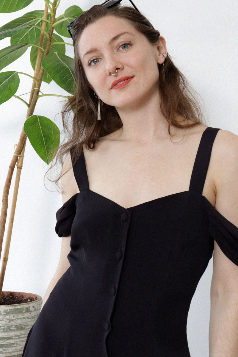 Audrey Little Black Summer Dress S OMNIA Audrey Little Black Summer Dress S OMNIA