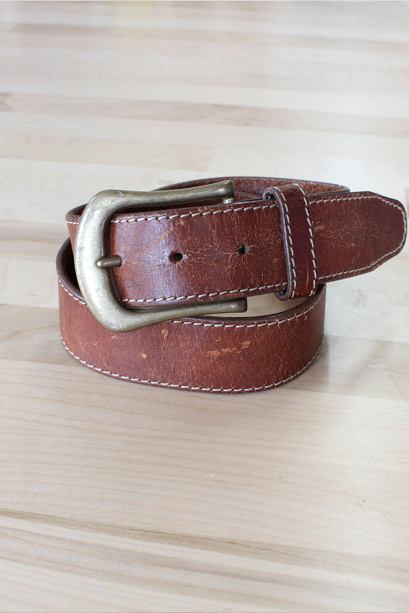 Mahogany Thick Leather Belt – OMNIA