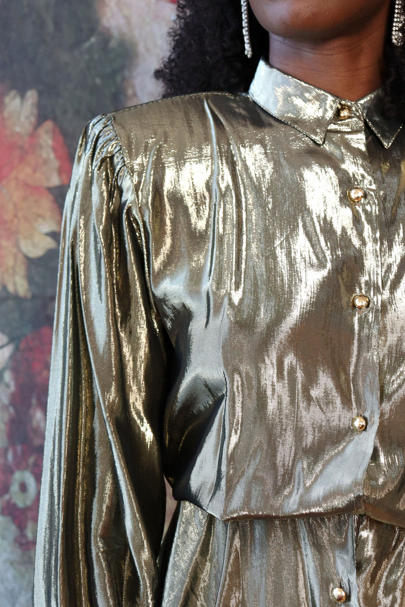 Gold Lam 80s Blouse M-M/L OMNIA Gold Lam 80s Blouse M-M/L OMNIA