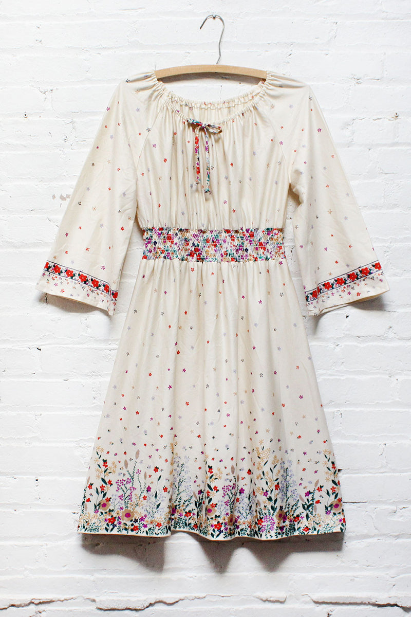 70s Flare Sleeve Peasant Dress M OMNIA 70s Flare Sleeve Peasant Dress M OMNIA
