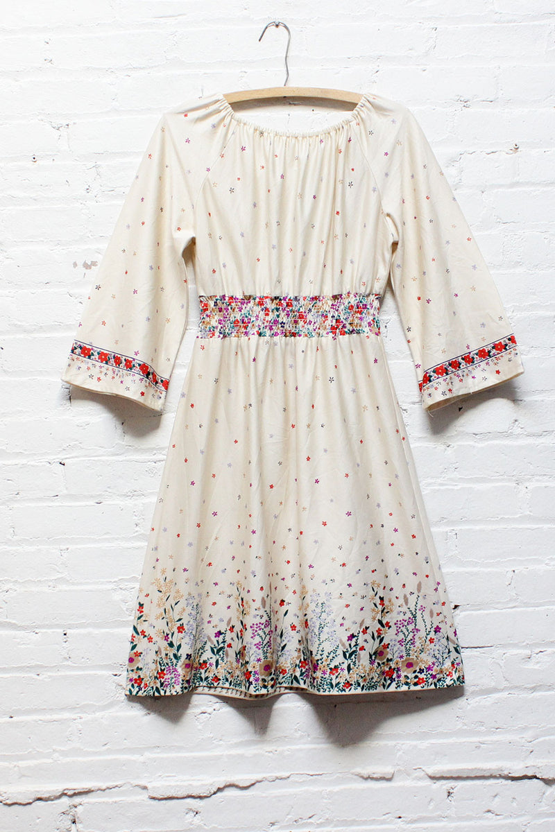 70s Flare Sleeve Peasant Dress M 70s Flare Sleeve Peasant Dress M