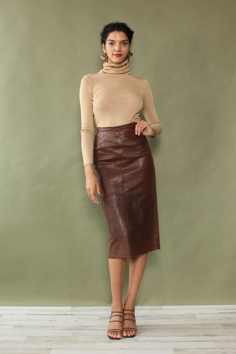 Buttery Leather Pencil Skirt M – OMNIA