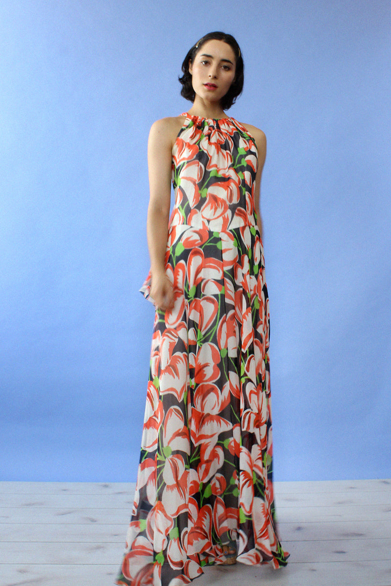 Watercolor Tulip Dress S/M – OMNIA
