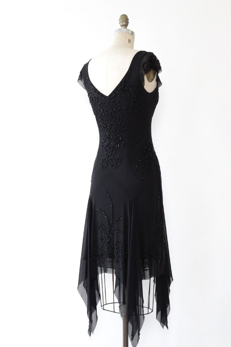 Nocturne Beaded Mesh Flapper Dress S-S/M OMNIA Nocturne Beaded Mesh Flapper Dress S-S/M OMNIA