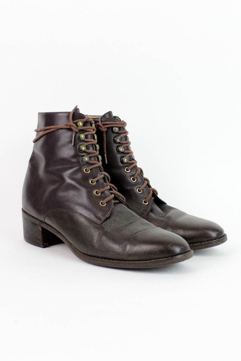 lineair Plantage Joseph Banks Ipanema Brown Lace Up Boots 8.5 – OMNIA