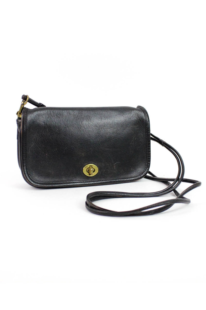 Coach Leather Crossbody Bag Black