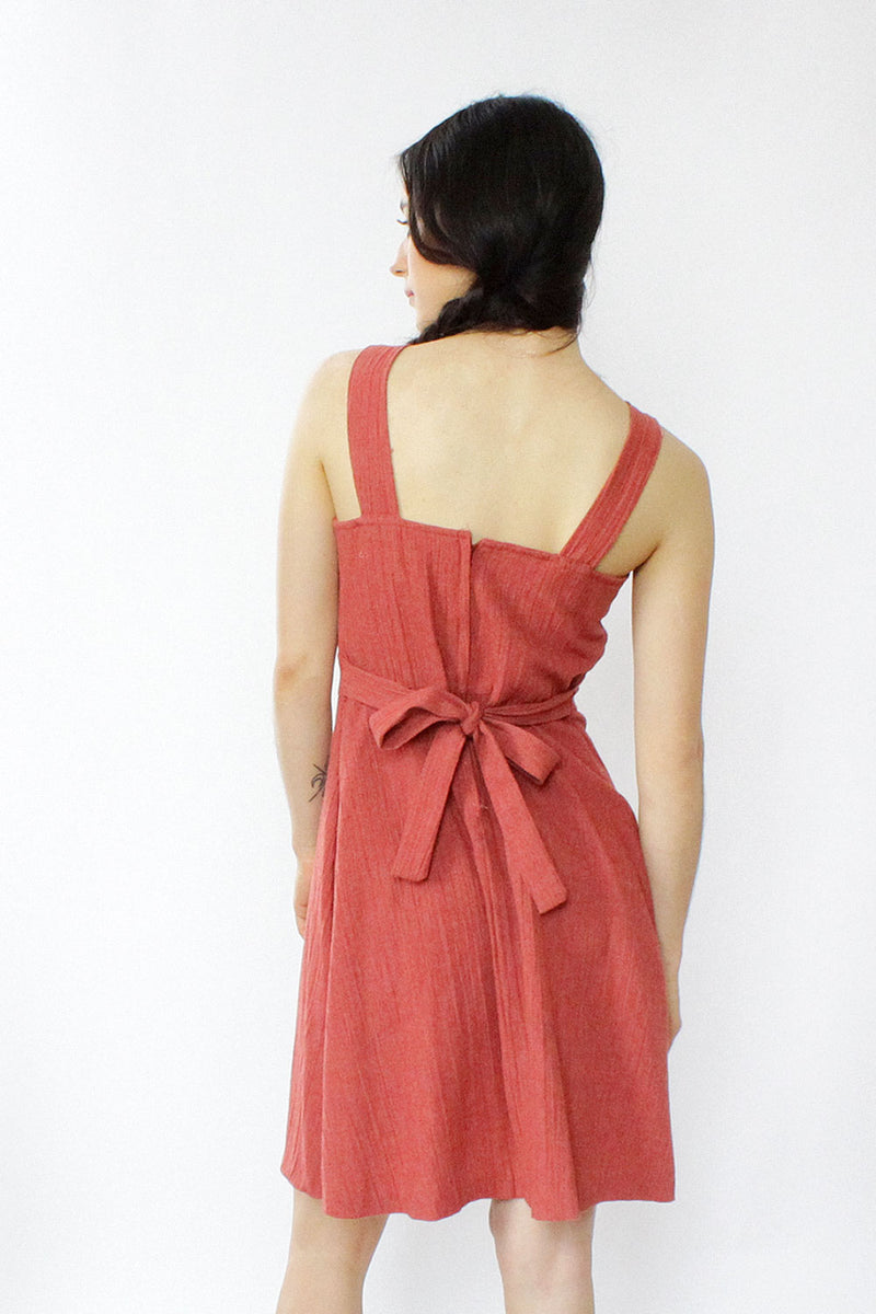 Rust Red 70s Jumper Dress S/M Rust Red 70s Jumper Dress S/M